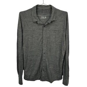 Smartwool Merino Gray Button Up‎ Shirt Medium